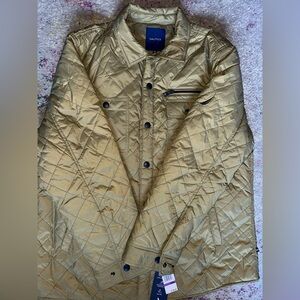 Nautica Men's Lightweight Khaki Green Quilted Jacket